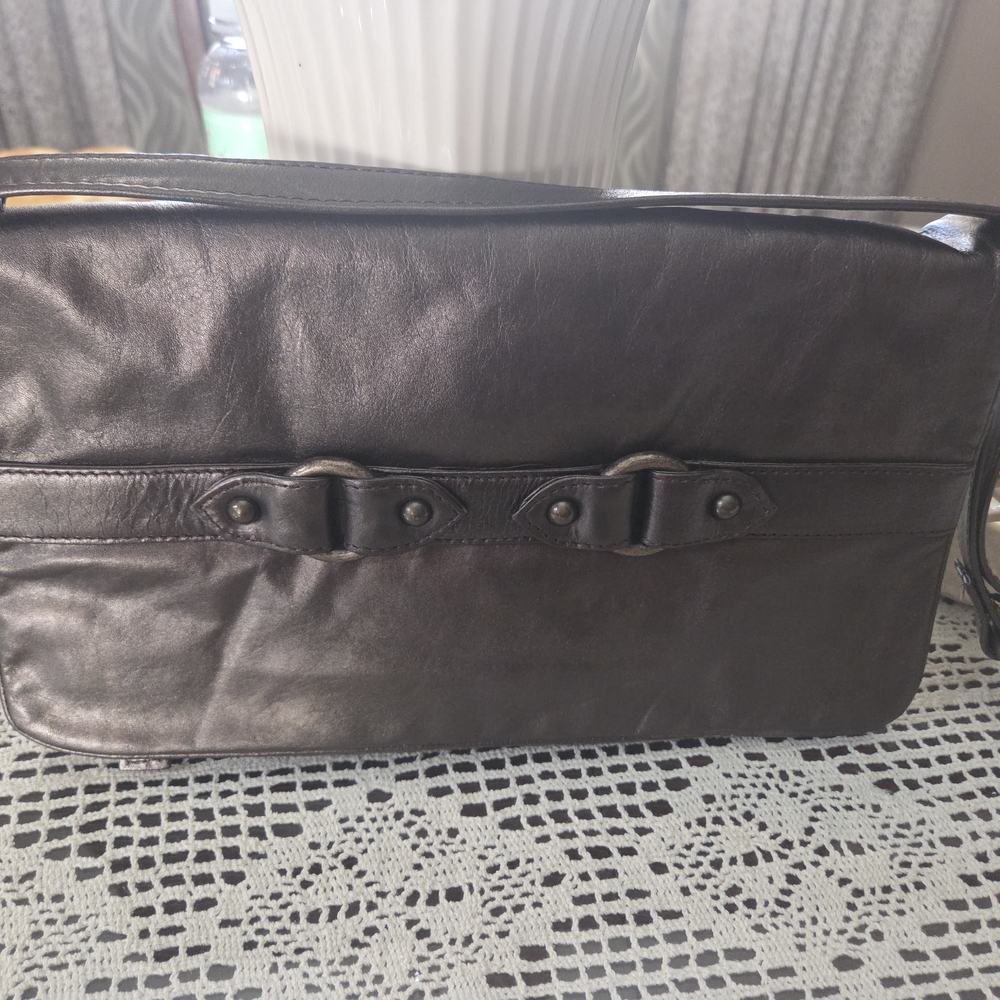 NWOT Vintage Latico NJ USA Leather Pocket Zip Medium Crossbody Shoulder Bag